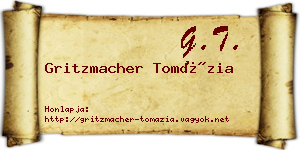 Gritzmacher Tomázia névjegykártya